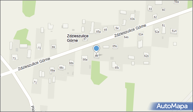 Zdzieszulice Górne, Zdzieszulice Górne, 66, mapa Zdzieszulice Górne