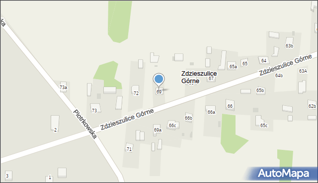 Zdzieszulice Górne, Zdzieszulice Górne, 69, mapa Zdzieszulice Górne