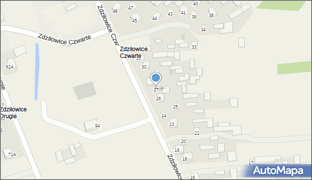 Zdziłowice, Zdziłowice Czwarte, 27, mapa Zdziłowice