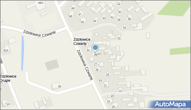 Zdziłowice, Zdziłowice Czwarte, 29, mapa Zdziłowice