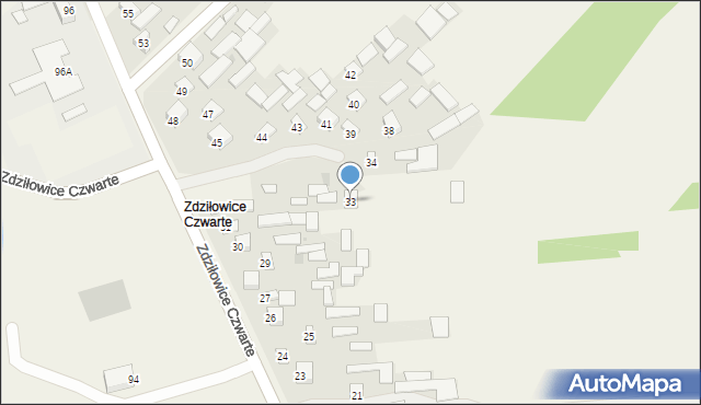 Zdziłowice, Zdziłowice Czwarte, 33, mapa Zdziłowice