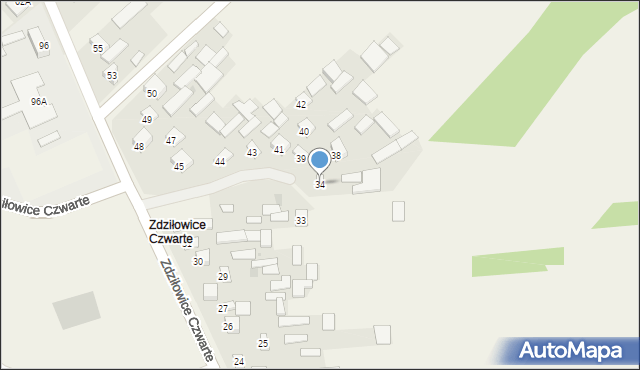 Zdziłowice, Zdziłowice Czwarte, 34, mapa Zdziłowice