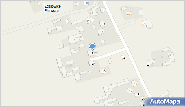 Zdziłowice, Zdziłowice Drugie, 9, mapa Zdziłowice