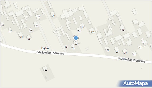 Zdziłowice, Zdziłowice Pierwsze, 33, mapa Zdziłowice