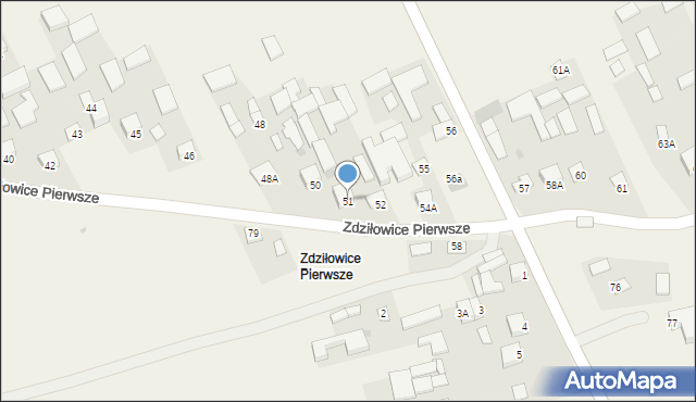 Zdziłowice, Zdziłowice Pierwsze, 51, mapa Zdziłowice