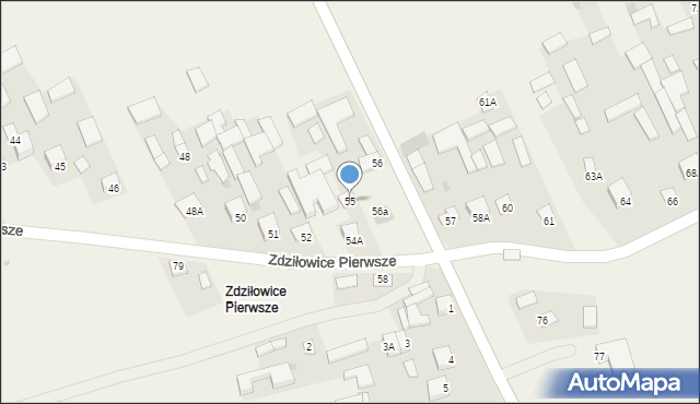 Zdziłowice, Zdziłowice Pierwsze, 55, mapa Zdziłowice