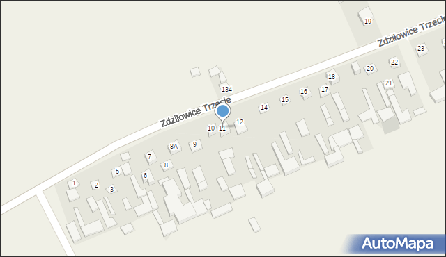 Zdziłowice, Zdziłowice Trzecie, 11, mapa Zdziłowice