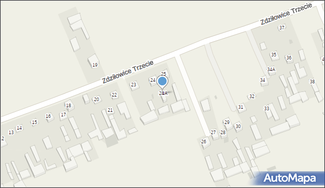 Zdziłowice, Zdziłowice Trzecie, 24A, mapa Zdziłowice