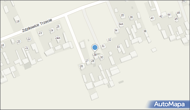 Zdziłowice, Zdziłowice Trzecie, 29, mapa Zdziłowice