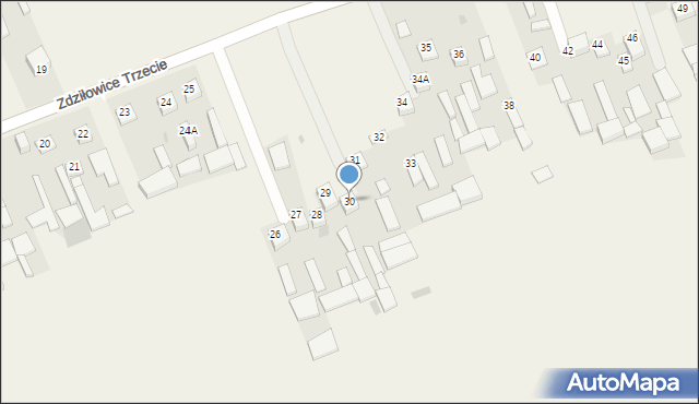 Zdziłowice, Zdziłowice Trzecie, 30, mapa Zdziłowice