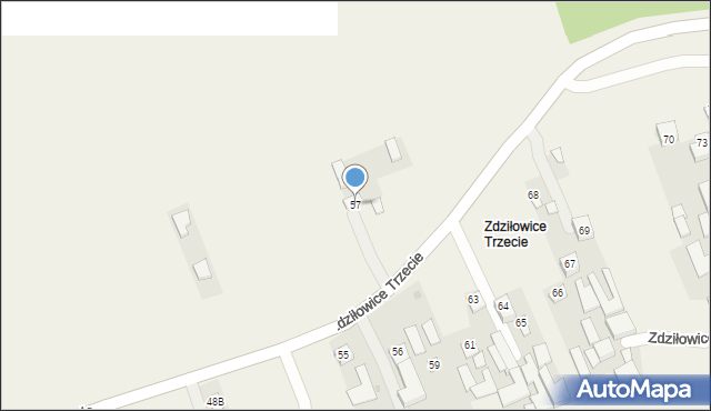 Zdziłowice, Zdziłowice Trzecie, 57, mapa Zdziłowice