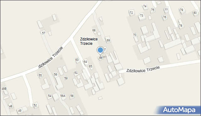 Zdziłowice, Zdziłowice Trzecie, 66, mapa Zdziłowice