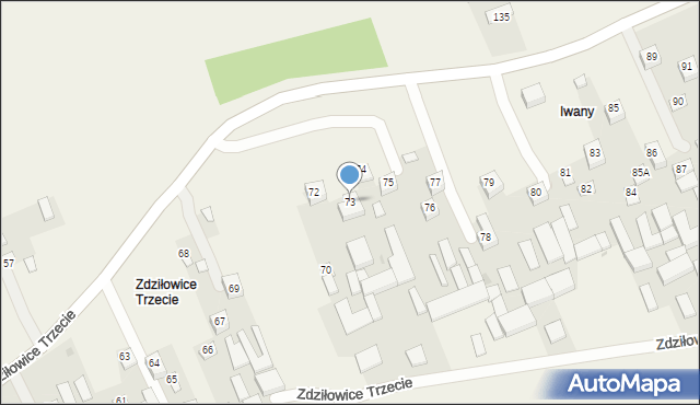 Zdziłowice, Zdziłowice Trzecie, 73, mapa Zdziłowice