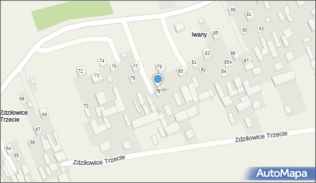 Zdziłowice, Zdziłowice Trzecie, 78, mapa Zdziłowice