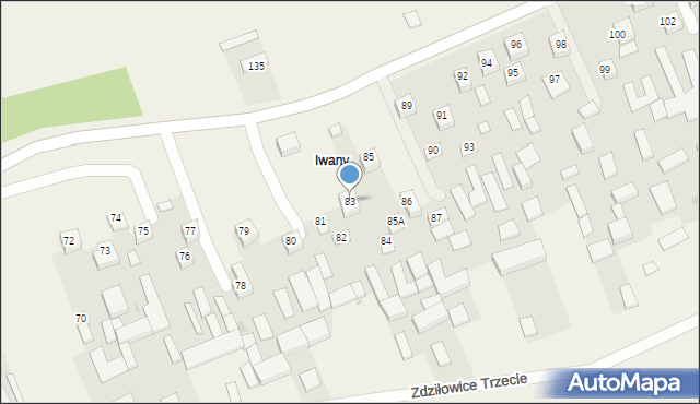 Zdziłowice, Zdziłowice Trzecie, 83, mapa Zdziłowice