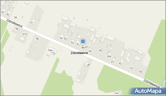 Zdzisławice, Zdzisławice, 50, mapa Zdzisławice