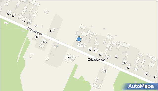 Zdzisławice, Zdzisławice, 54, mapa Zdzisławice