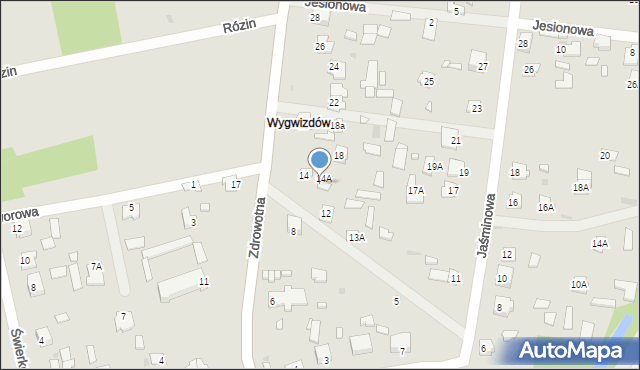 Zwierzyniec, Zdrowotna, 16, mapa Zwierzyniec