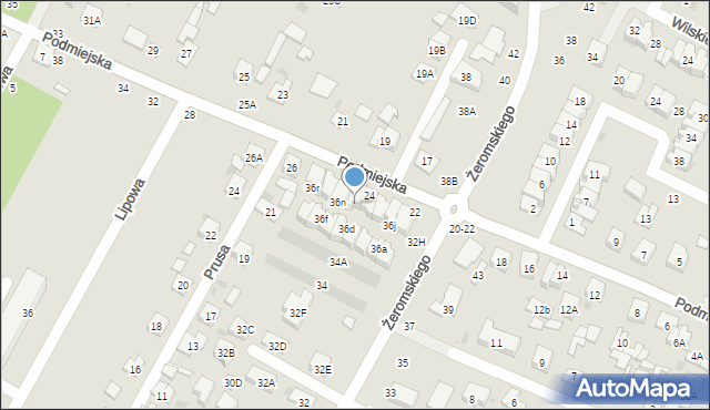 Biała Podlaska, Żeromskiego Stefana, 36m, mapa Białej Podlaskiej