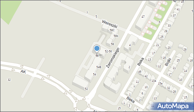 Biała Podlaska, Żeromskiego Stefana, 56, mapa Białej Podlaskiej