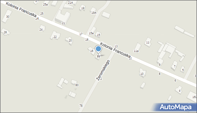 Biała Podlaska, Żeromskiego Stefana, 84, mapa Białej Podlaskiej