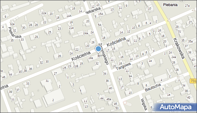 Białobrzegi, Żeromskiego Stefana, 30, mapa Białobrzegi