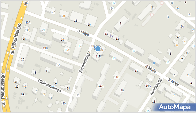 Bielsk Podlaski, Żeromskiego Stefana, 11B, mapa Bielsk Podlaski