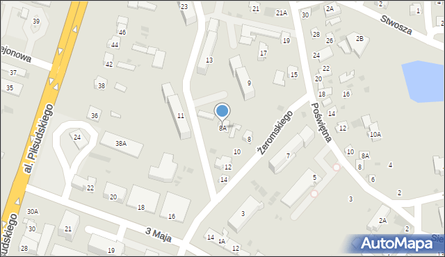 Bielsk Podlaski, Żeromskiego Stefana, 8A, mapa Bielsk Podlaski