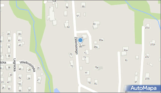 Bielsko-Biała, Żeleńskiego Władysława, 69, mapa Bielsko-Białej