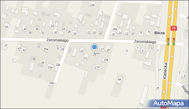 Bilcza, Żeromskiego Stefana, 19, mapa Bilcza