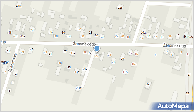 Bilcza, Żeromskiego Stefana, 27, mapa Bilcza