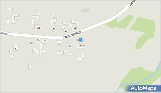 Bodzentyn, Żeromskiego Stefana, 17a, mapa Bodzentyn