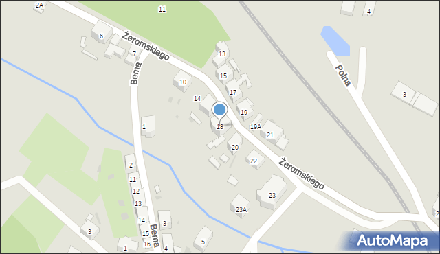 Boguszów-Gorce, Żeromskiego Stefana, 18, mapa Boguszów-Gorce