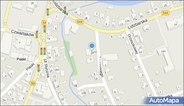 Brodnica, Żeromskiego Stefana, 2A, mapa Brodnica