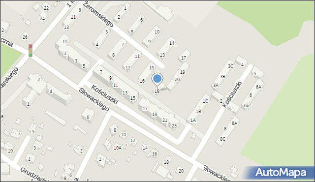 Brzeg, Żeromskiego Stefana, 18, mapa Brzeg