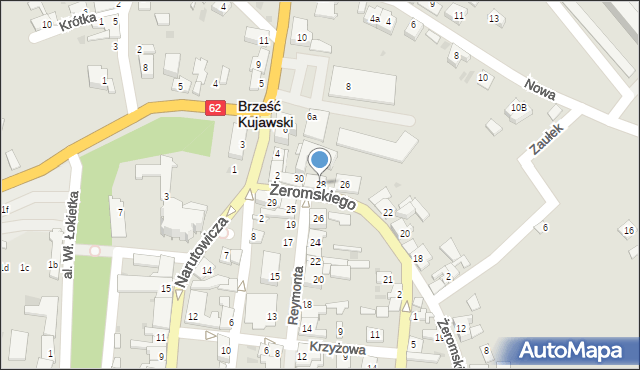 Brześć Kujawski, Żeromskiego Stefana, 28, mapa Brześć Kujawski