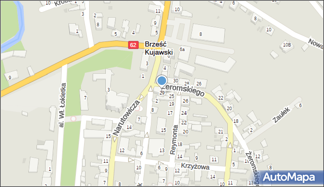 Brześć Kujawski, Żeromskiego Stefana, 29, mapa Brześć Kujawski