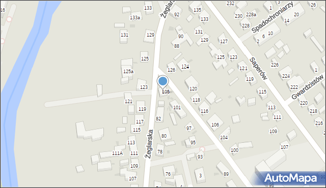 Bydgoszcz, Żeglarska, 86, mapa Bydgoszczy