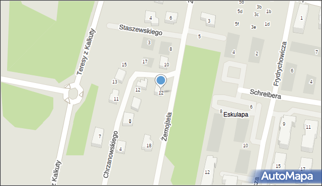 Bydgoszcz, Żemojtela Władysława, 12, mapa Bydgoszczy