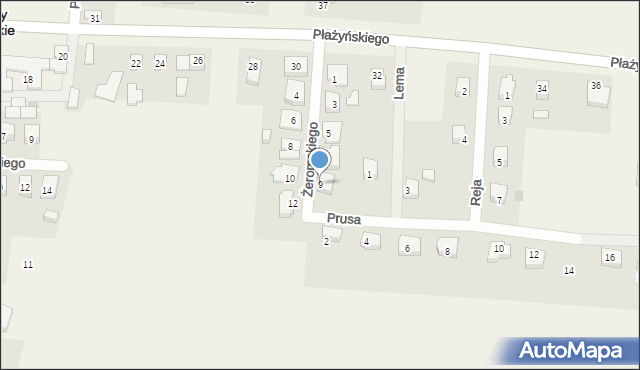 Cedry Wielkie, Żeromskiego Stefana, 9, mapa Cedry Wielkie