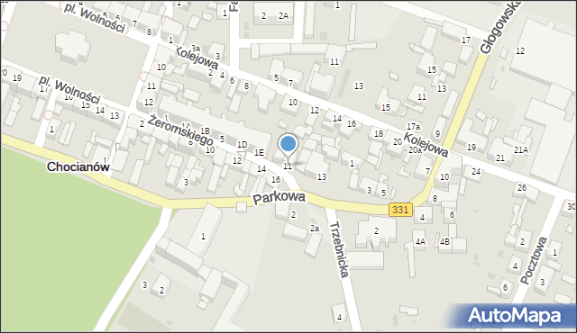 Chocianów, Żeromskiego Stefana, 11, mapa Chocianów