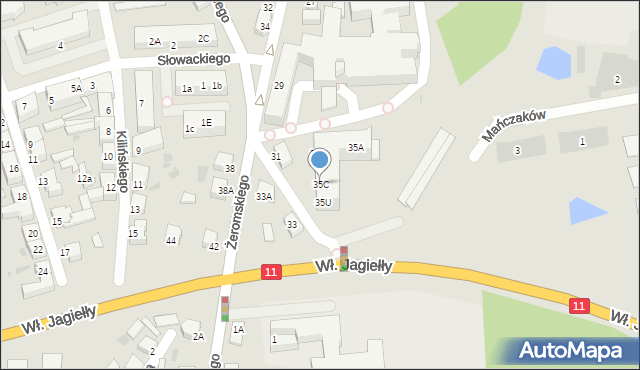 Chodzież, Żeromskiego Stefana, 35C, mapa Chodzież