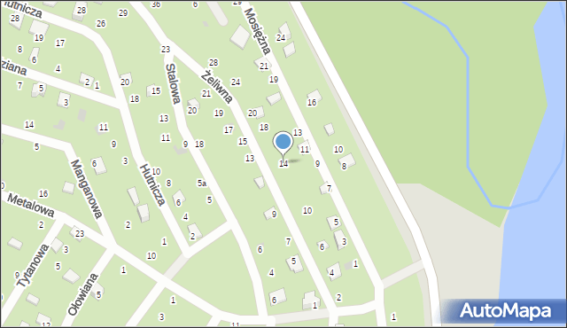 Chojnice, Żeliwna, 14, mapa Chojnic