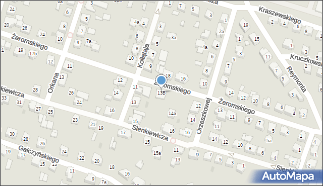 Chojnice, Żeromskiego Stefana, 13B, mapa Chojnic