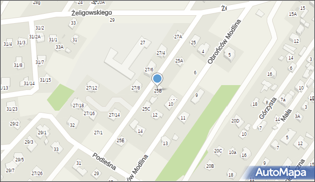 Chotomów, Żeligowskiego Lucjana, gen., 25B, mapa Chotomów