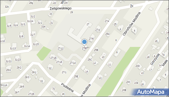 Chotomów, Żeligowskiego Lucjana, gen., 27/8, mapa Chotomów