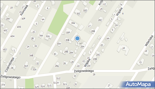 Chotomów, Żeligowskiego Lucjana, gen., 28B, mapa Chotomów