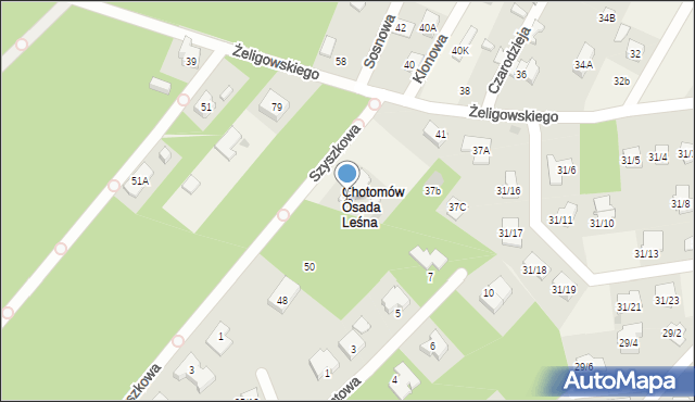 Chotomów, Żeligowskiego Lucjana, gen., 35, mapa Chotomów