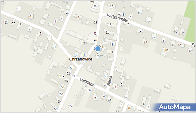 Chrzanowice, Żeromskiego Stefana, 25, mapa Chrzanowice