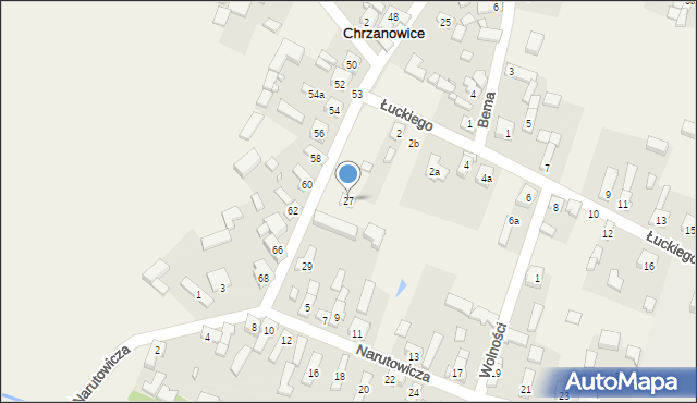 Chrzanowice, Żeromskiego Stefana, 27, mapa Chrzanowice